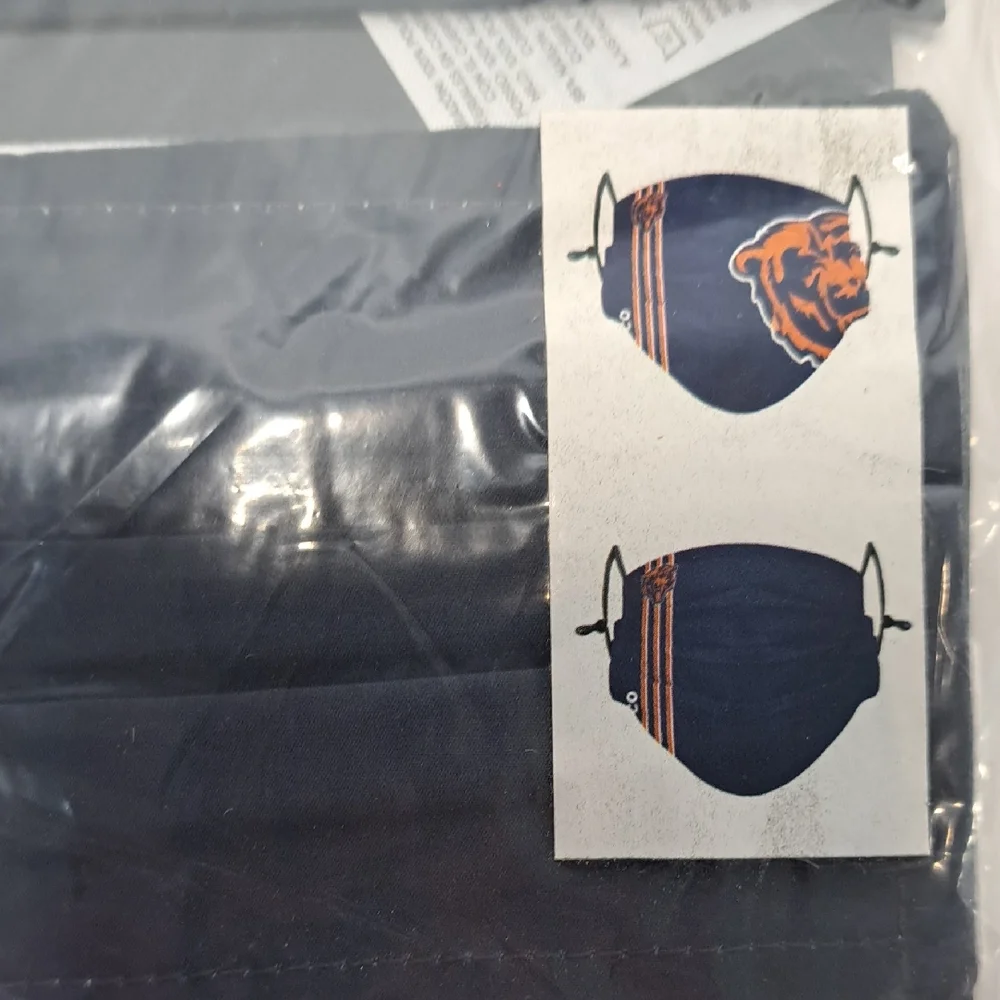NFL Bears Navy and Orange Adjustable Face Masks
